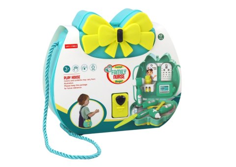 ZESTAW LEKARSKI DOKTOR W TOREBCE NA SZNURKU TURKUSOWY