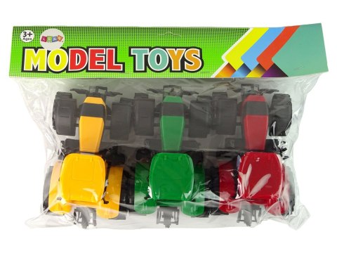 ZESTAW TRAKTORÓW ROLNICZYCH FARMA 3 SZTUKI KOLOROWE