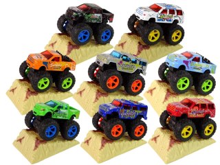 AUTO RESORAK Z NACIĄGIEM MONSTER TRUCK BIG FOOT GUMOWE OPONY RAMPA