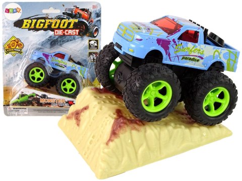 AUTO RESORAK Z NACIĄGIEM MONSTER TRUCK BIG FOOT GUMOWE OPONY RAMPA
