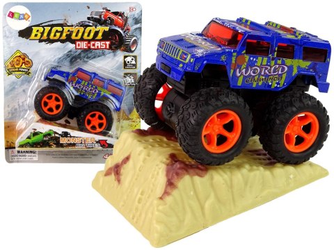 AUTO RESORAK Z NACIĄGIEM MONSTER TRUCK BIG FOOT GUMOWE OPONY RAMPA