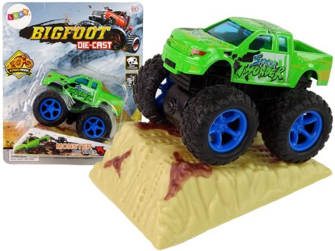 AUTO RESORAK Z NACIĄGIEM MONSTER TRUCK BIG FOOT GUMOWE OPONY RAMPA