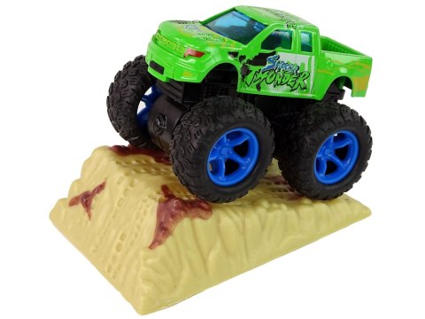 AUTO RESORAK Z NACIĄGIEM MONSTER TRUCK BIG FOOT GUMOWE OPONY RAMPA