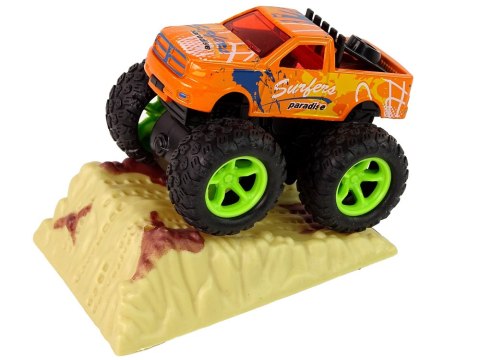 AUTO RESORAK Z NACIĄGIEM MONSTER TRUCK BIG FOOT GUMOWE OPONY RAMPA