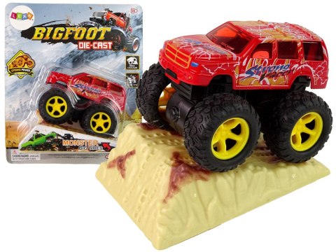 AUTO RESORAK Z NACIĄGIEM MONSTER TRUCK BIG FOOT GUMOWE OPONY RAMPA