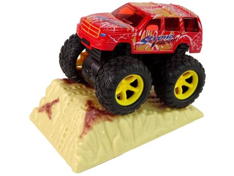 AUTO RESORAK Z NACIĄGIEM MONSTER TRUCK BIG FOOT GUMOWE OPONY RAMPA