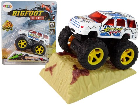 AUTO RESORAK Z NACIĄGIEM MONSTER TRUCK BIG FOOT GUMOWE OPONY RAMPA