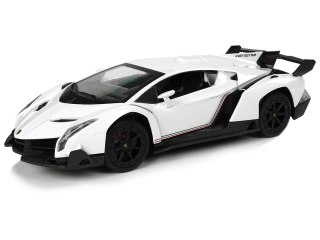 AUTO ZDALNIE STEROWANE LAMBORGHINI VENENO BIAŁY KIEROWNICA DŹWIĘK ŚWIATŁA