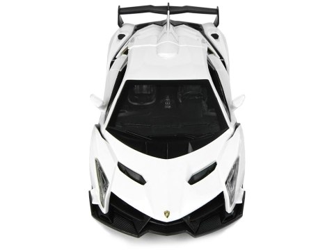 AUTO ZDALNIE STEROWANE LAMBORGHINI VENENO BIAŁY KIEROWNICA DŹWIĘK ŚWIATŁA