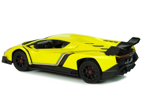 AUTO ZDALNIE STEROWANE LAMBORGHINI VENENO ŻÓŁTE 2,4 G PILOT KIEROWNICA DŹWIĘK ŚWIATŁA