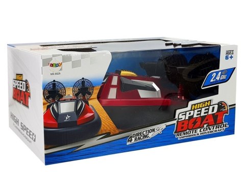 ŁÓDŹ PODUSZKOWIEC ZDALNIE STEROWANY 2.4G 20 KM/H CZERWONY