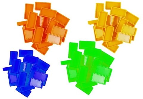 LOKOMOTYWA LED UKŁADA DOMINO POCIĄG KLOCKI UKŁADANKA NA BATERIE