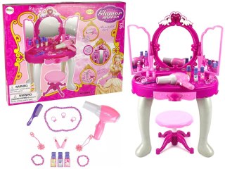 OGROMNA BAJKOWA TOALETKA DLA KSIĘŻNICZKI KRZESŁO LUSTRO