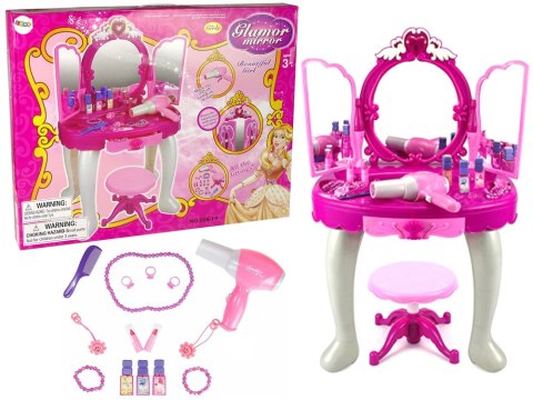 OGROMNA BAJKOWA TOALETKA DLA KSIĘŻNICZKI KRZESŁO LUSTRO