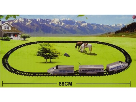 POCIĄG KOLEJKA NA BATERIE ZE ŚWIATŁAMI I DŹWIĘKIEM