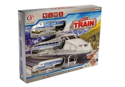 POCIĄG KOLEJKA NA BATERIE ZE ŚWIATŁAMI I DŹWIĘKIEM