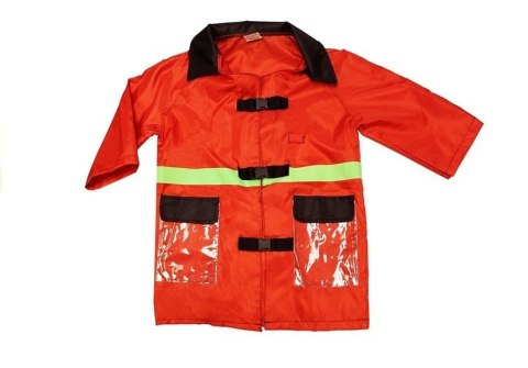 PRAWDZIWY STRÓJ STRAŻAKA DLA DZIECKA KASK GAŚNICA AKCESORIA CZERWONY