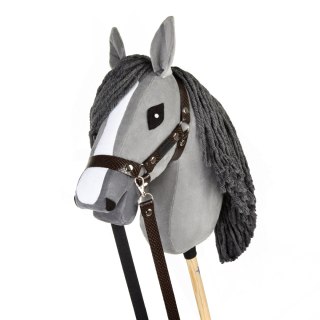 SKIPPI KANTAR DLA HOBBY HORSE - WODZE, EKOSKÓRA - BRĄZOWY ZE WZORAMI BOA