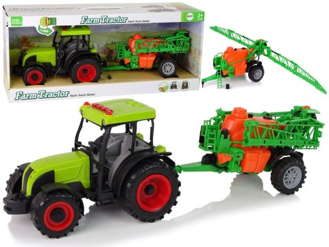 TRAKTOR NA BATERIE ZIELONY OPRYSKIWACZ MELODIE