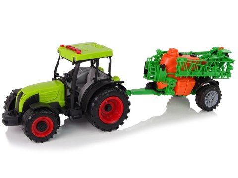 TRAKTOR NA BATERIE ZIELONY OPRYSKIWACZ MELODIE