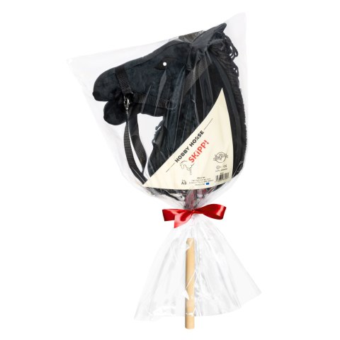 ZESTAW SKIPPI - HOBBY HORSE CZARNY I PRZESZKODA DO SKAKANIA 135 CM