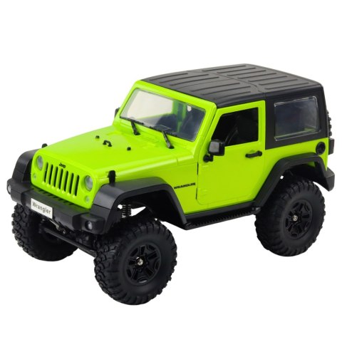 AUTO TERENOWE ZDALNIE STEROWANE RC JEEP WRANGLER ROCK CRAWLER ZIELONY 1:14