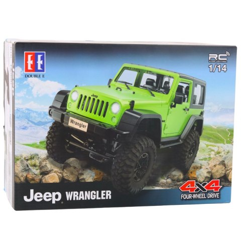 AUTO TERENOWE ZDALNIE STEROWANE RC JEEP WRANGLER ROCK CRAWLER ZIELONY 1:14
