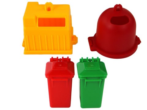 CIĘŻARÓWKA ŚMIECIARKA DŹWIG PRZYCZEPA NAPĘD FRYKCYJNY DŹWIĘKI ZIELONA 1:16