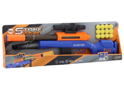 DUŻY KARABIN NA MIĘKKIE KULKI STOJAK TELESKOP NIEBIESKI