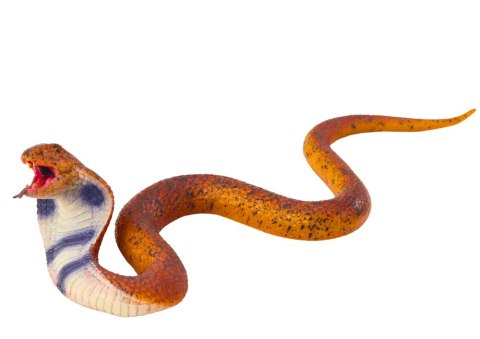 FIGURKA WĄŻ COBRA REALISTYCZNY GUMA TERMOPLASTYCZNA BRĄZOWY