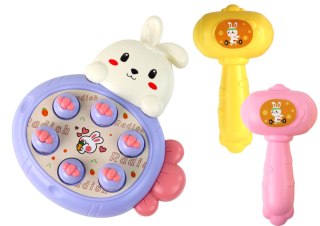 GRA KRÓLIK DO ZBIJANIA MARCHEWKI ZRĘCZNOŚCIOWA WHAC-A-MOLE FIOLETOWA