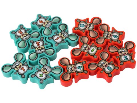 GRA ZRĘCZNOŚCIOWA MYSZKI BALANSUJĄCE SEROWA WIEŻA 12 ELE. LEKCJA MATEMATYKI