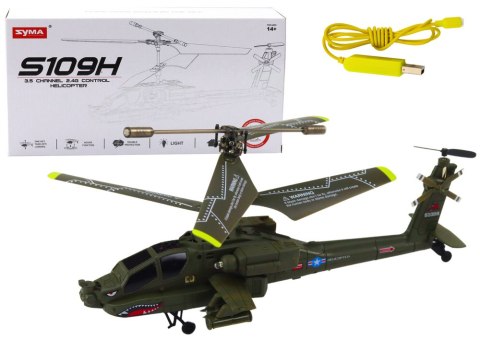 HELIKOPTER MILITARNY APACHE ZDALNIE STEROWANY RC SYMA S109H KHAKI