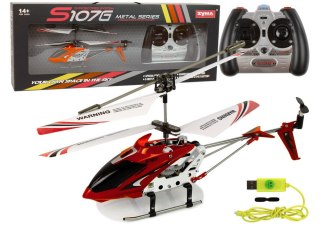 HELIKOPTER ZDALNIE STEROWANY RC ŻYROSKOP SYMA S107G CZERWONY