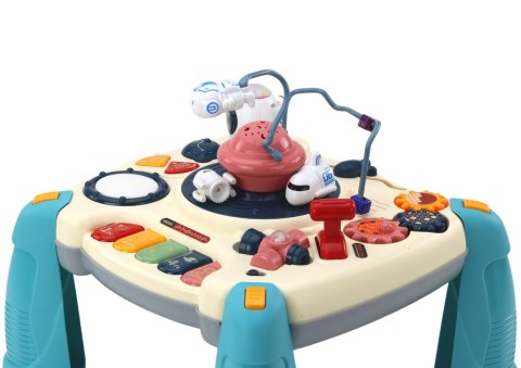 INTERAKTYWNY STOLICZEK EDUKACYJNY PANEL DZIECIĘCY PIANINKO KOSMOS NIEBIESKI