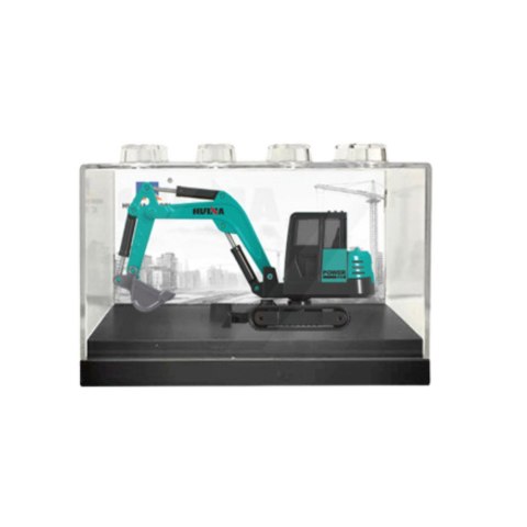 KOPARKA GĄSIENICOWA METALOWA MODEL KOLEKCJONERSKI HUINA ZIELONA 1:80