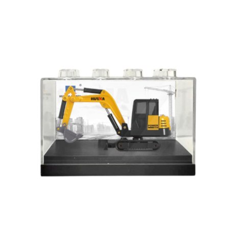 KOPARKA GĄSIENICOWA METALOWA MODEL KOLEKCJONERSKI HUINA ŻÓŁTA1:80