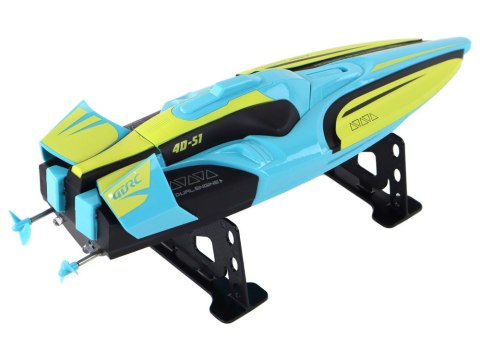 ŁÓDŹ WODNA RC 2.4G ŻÓŁTO-TURKUSOWA WODOODPORNA PILOT DO STEROWANIA