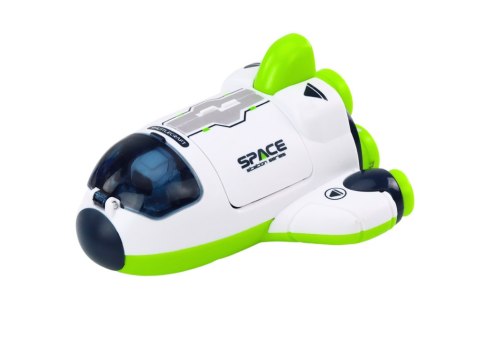 MAŁY STATEK KOSMICZNY JEŻDŻĄCY OTWIERANY KOKPIT ZIELONY POMARAŃCZOWY