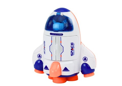 MAŁY STATEK KOSMICZNY JEŻDŻĄCY OTWIERANY KOKPIT ZIELONY POMARAŃCZOWY