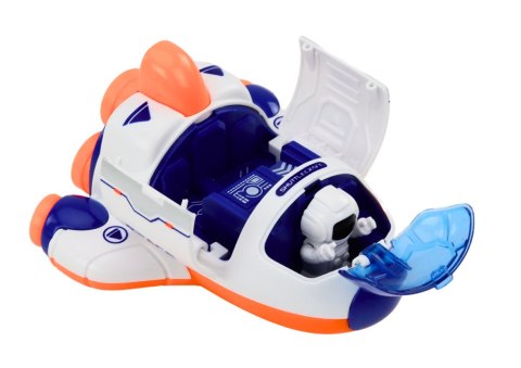 MAŁY STATEK KOSMICZNY JEŻDŻĄCY OTWIERANY KOKPIT ZIELONY POMARAŃCZOWY