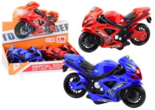 MOTOCYKL SPORTOWY NAPĘD FRYKCYJNY ŚWIATŁO I DŹWIĘK 2 KOLORY