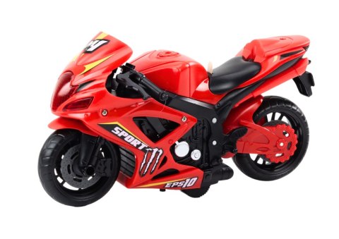 MOTOCYKL SPORTOWY NAPĘD FRYKCYJNY ŚWIATŁO I DŹWIĘK 2 KOLORY