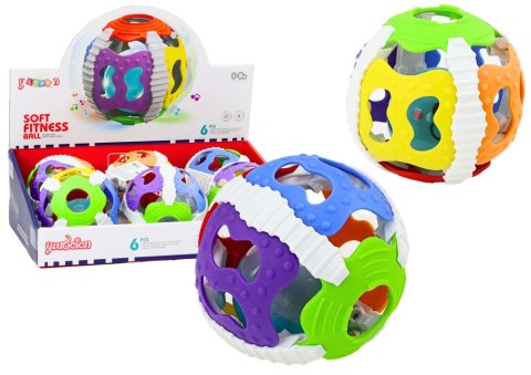 PIŁECZKA SENSORYCZNA DLA NIEMOWLĄT GUMOWA ŚWIATŁĄ DŹWIĘKI KOLOROWA