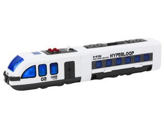 POCIĄG PASAŻERSKI TORY DO SKRĘCANIA MAJSTERKOWANIA DIY DŹWIĘKI ŚWIATŁA