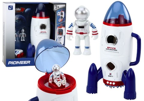 RAKIETA KOSMICZNA OTWIERANA KOSMONAUCI POJAZD KOSMICZNY ŚWIATŁA DŹWIĘKI