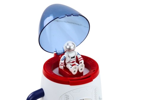 RAKIETA KOSMICZNA OTWIERANA KOSMONAUCI POJAZD KOSMICZNY ŚWIATŁA DŹWIĘKI