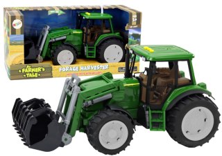TRAKTOR ROLNICZY KOPARKA DUŻY ZIELONY ŚWIATŁA DŹWIĘKI