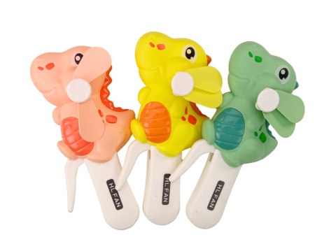 WIATRAK RĘCZNY DINOZAUR MINI WIATRACZEK DLA DZIECI 3 KOLORY
