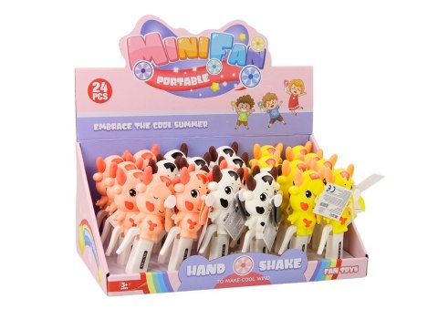 WIATRAK RĘCZNY KRÓWKA MINI WIATRACZEK DLA DZIECI 3 KOLORY